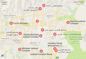 آدرس دادگاه های تهران